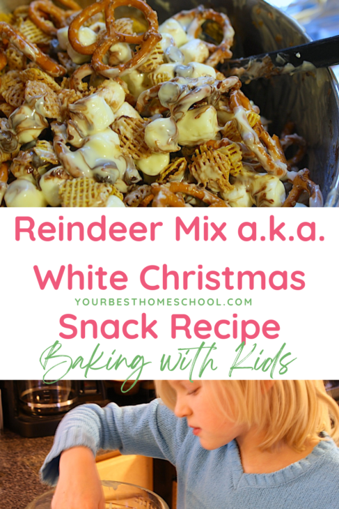 Always a holiday favorite is Reindeer Mix, a.k.a. White Christmas Snack. It's an easy solution for parties, teacher or neighbor gifts.