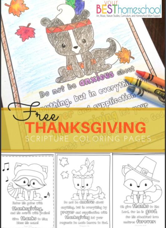 Free Thanksgiving Scripture Coloring Pages