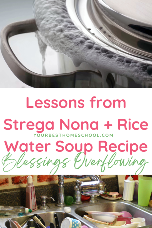 Like Big Anthony with Strega Nona, we are overflowing with rice and with blessings. Lessons from Strega Nona and a comforting recipe for rice water soup.