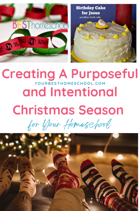 Yes, you can have peace and calmness in the middle of the seasonal chaos. Here are my best tips for creating a purposeful and intentional Christmas season in your homeschool. Enjoy these tips on how to use the Christmas celebrations, the decorations, the music, the festivities of this time of year as a springboard for sharing Jesus with our children.